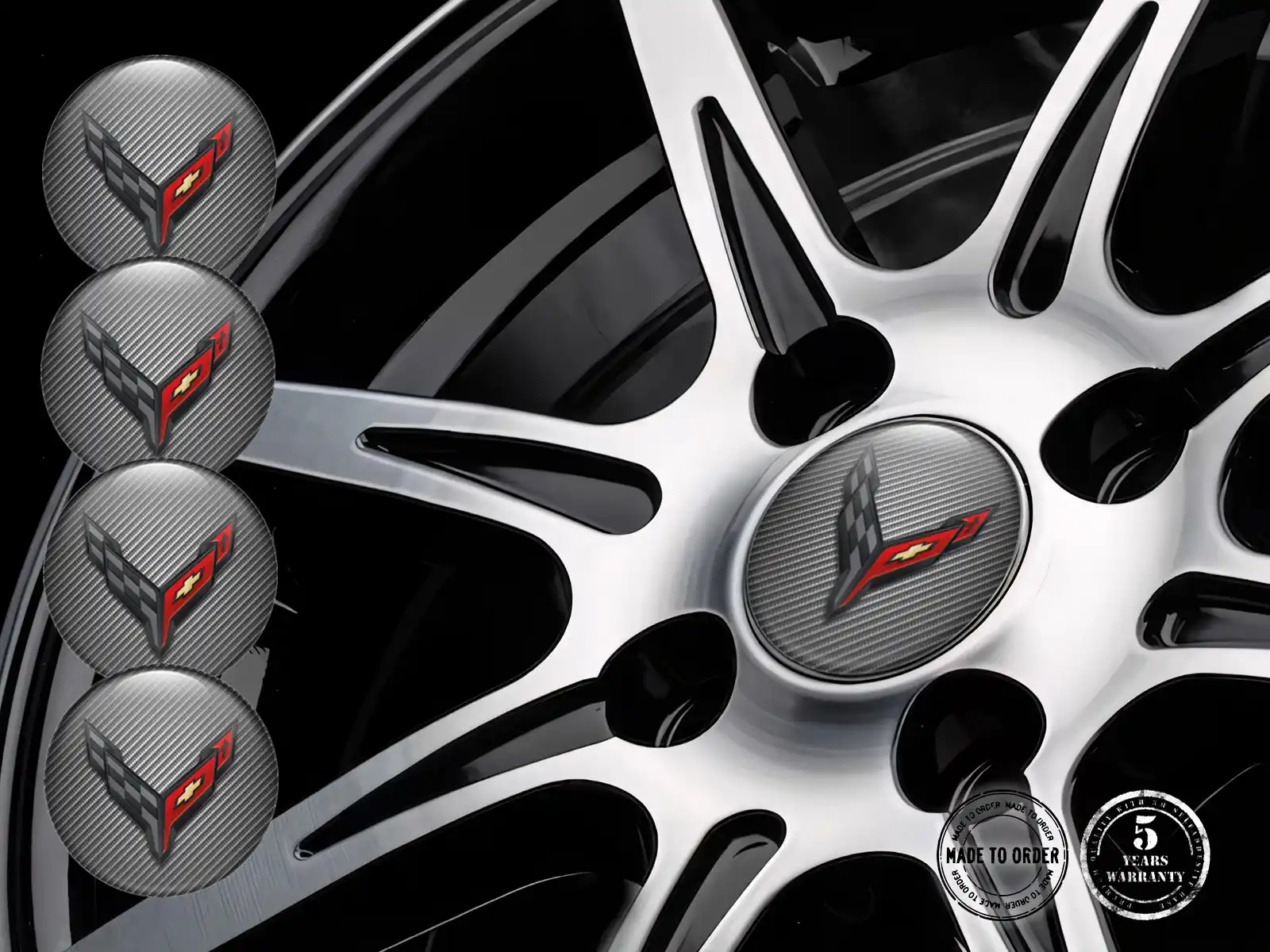 Chevrolet  Pegatina Bombada Estilo Logos de Aro de Lujo